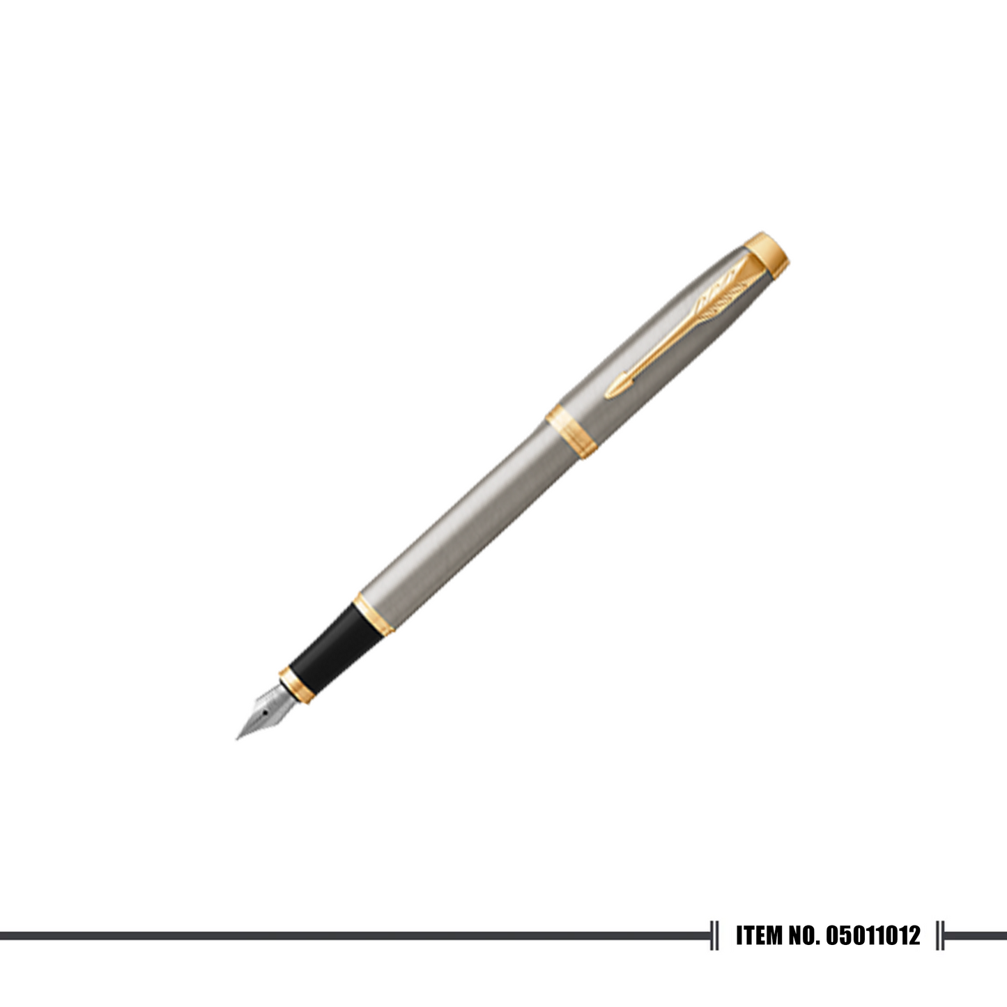 Parker IM Brushed Metal Gold Trim FP Medium