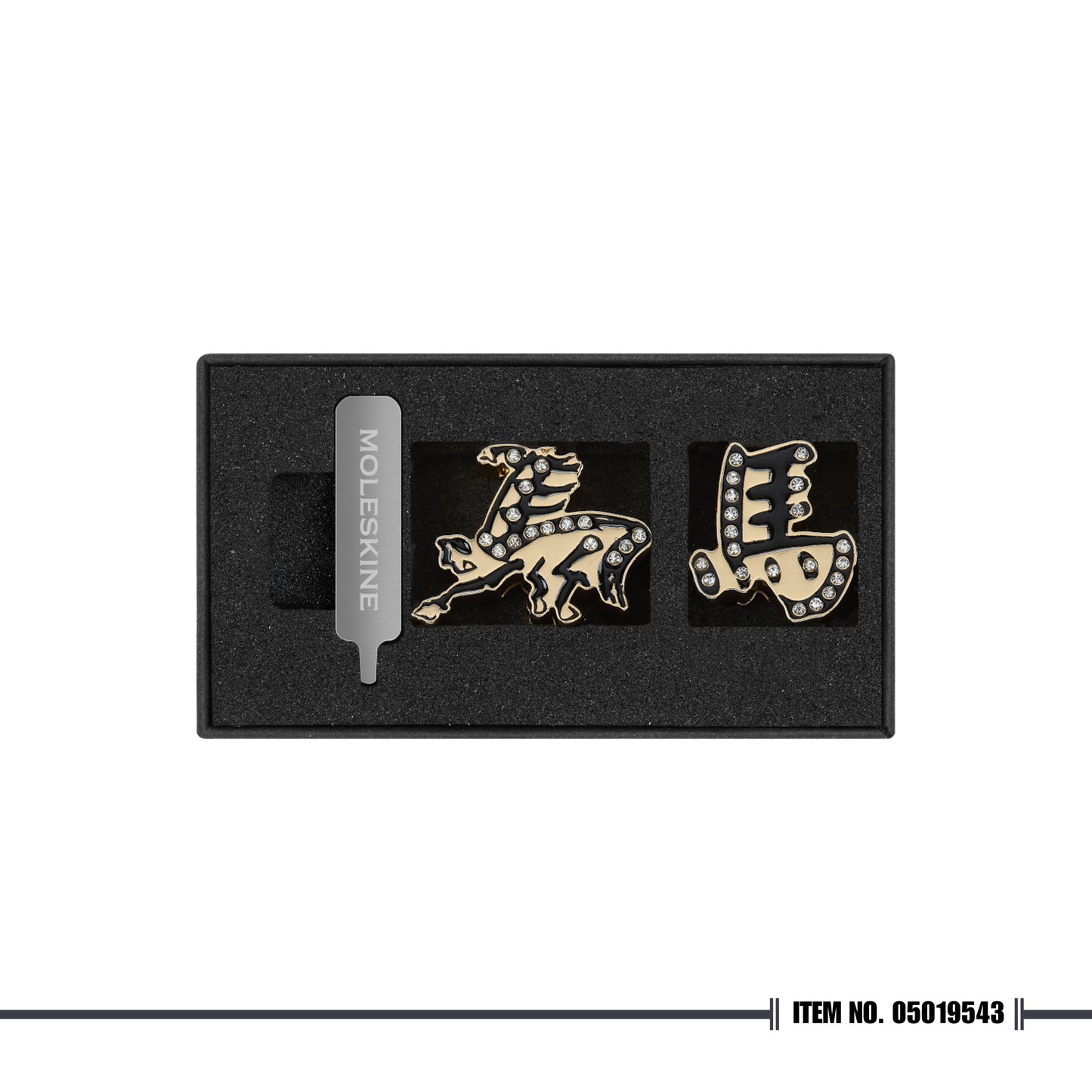 Moleskine Year of the Horse Crystal Pin (Set of 2)