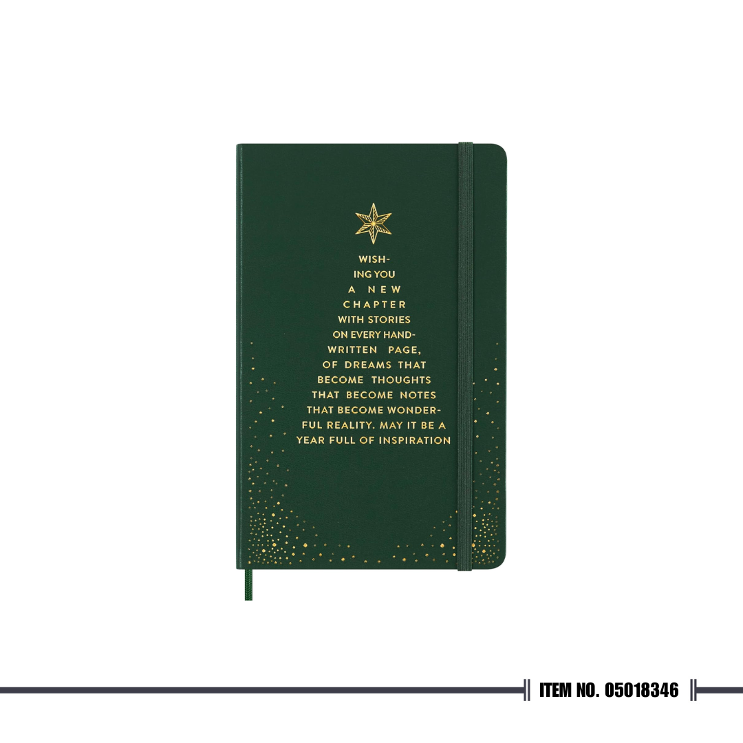 Moleskine Hard Cover Holiday Notebook, Myrtle Green