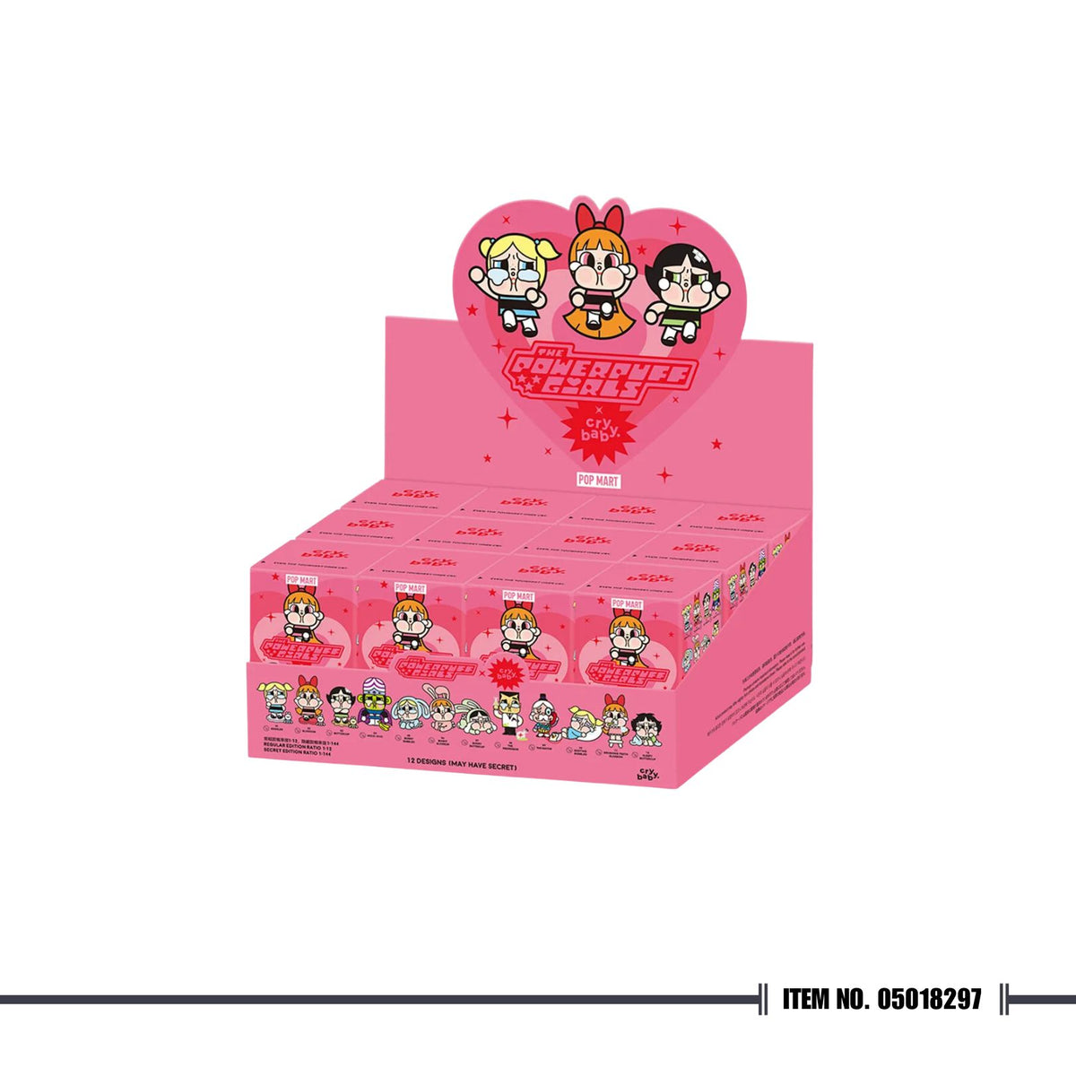 Pop Mart x Cry Baby x Powerpuff Girls Full Set of 12 Cutting Edge