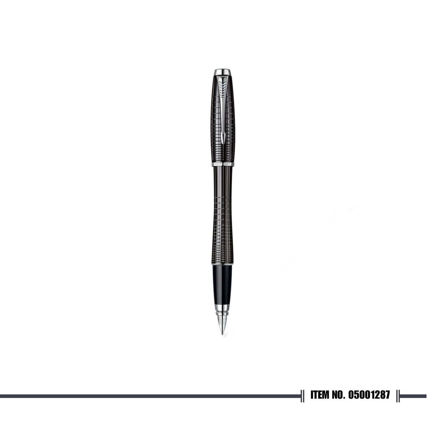 Parkern Urban Premium Ebony Metal Chiseled Fountain Pen Fine
