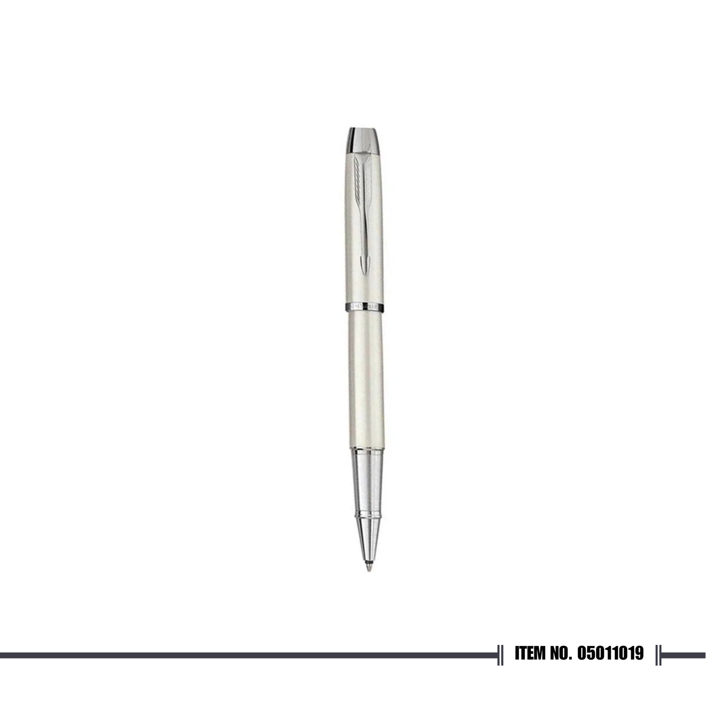 Parker IM White Pearl Chrome Trim Rollerball Pen
