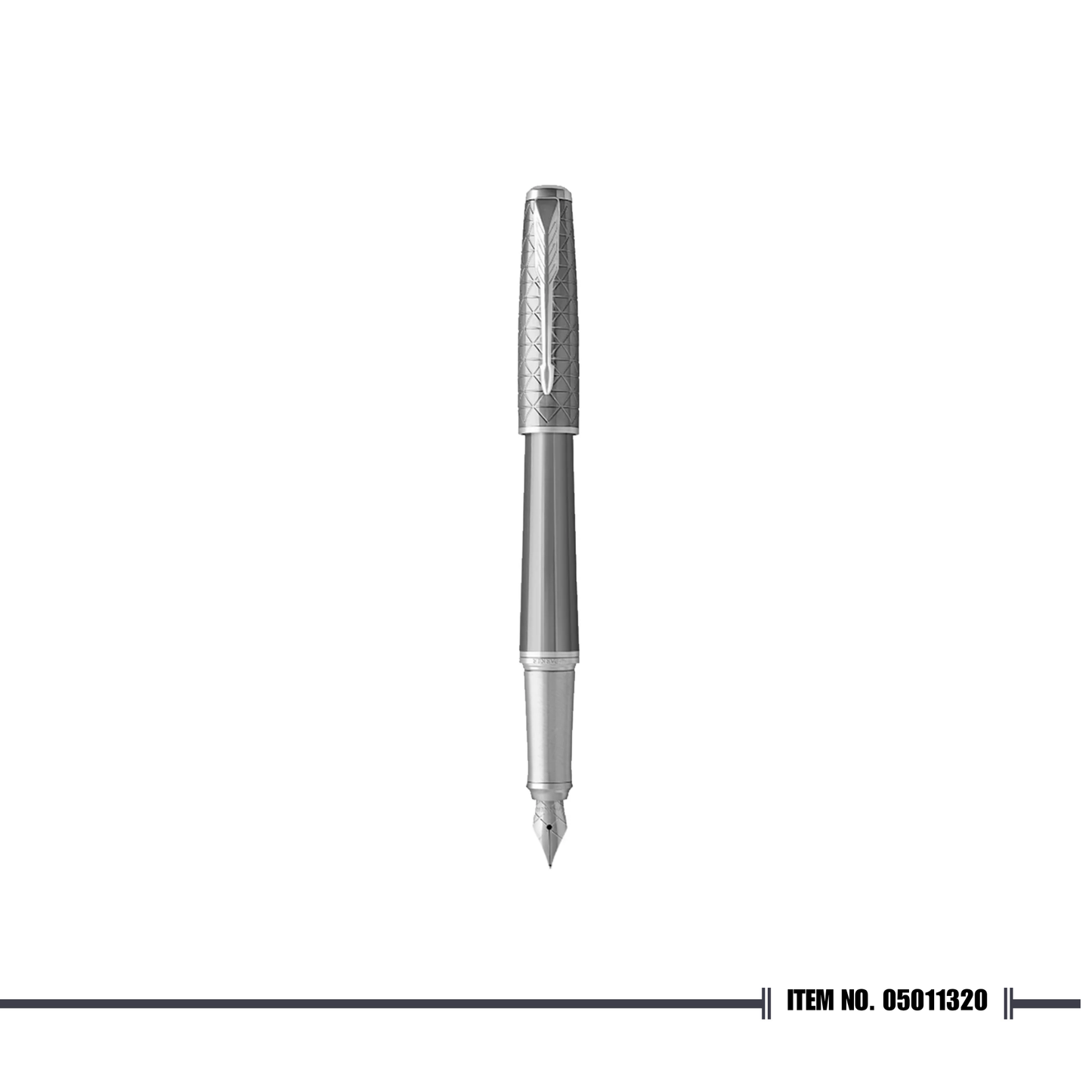 Parker Urban Premium Silver PWD Chrome Trim Fountain Pen Medium