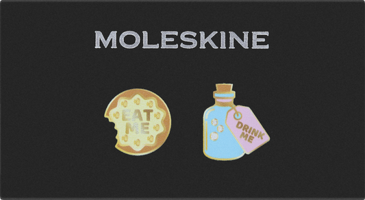 Moleskine Alice in Wonderland Eat Me and Drink Me Pins Bundle