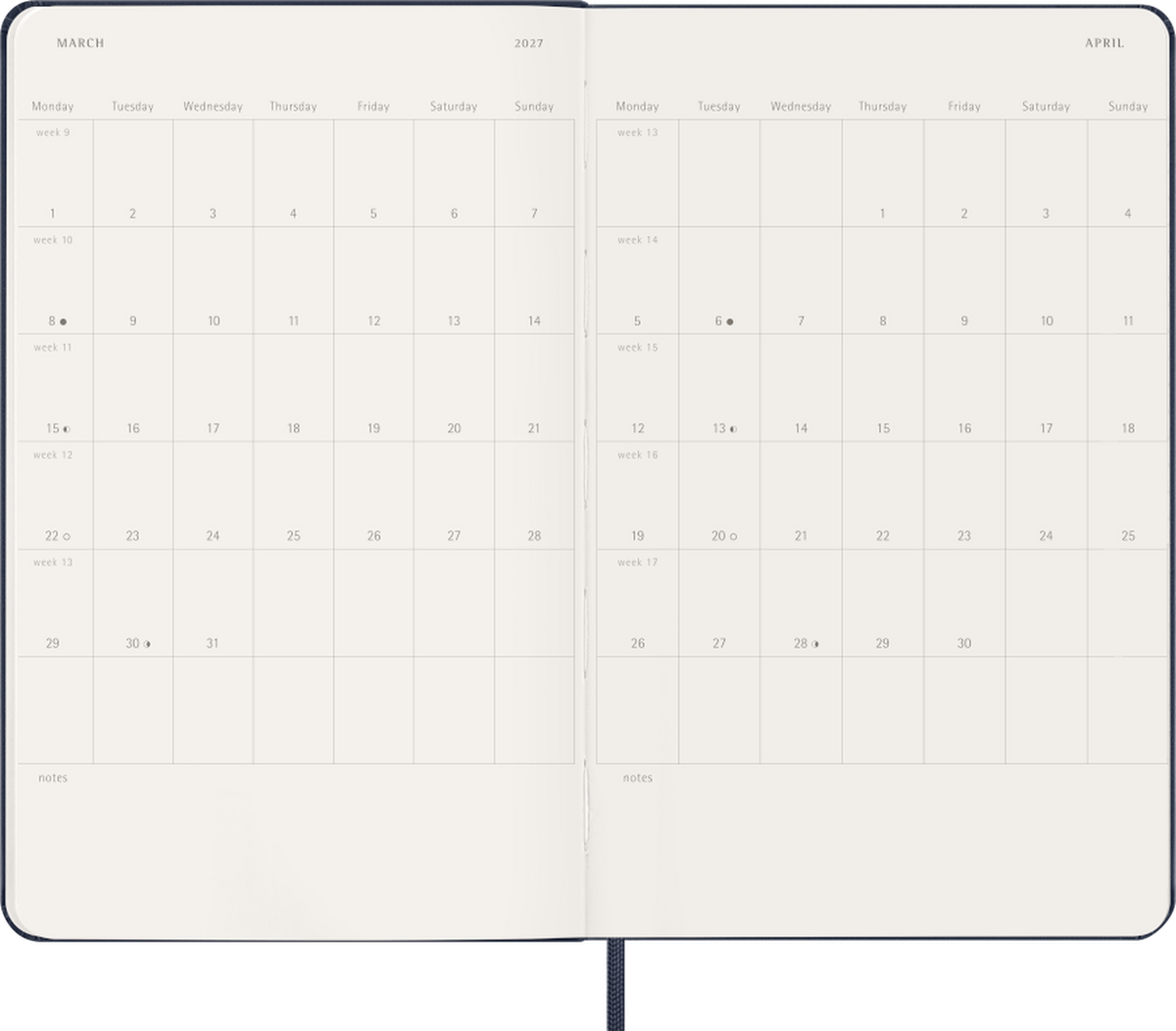 Moleskine Classic Diary 2027 - Weekly, 12 Months, Soft Cover