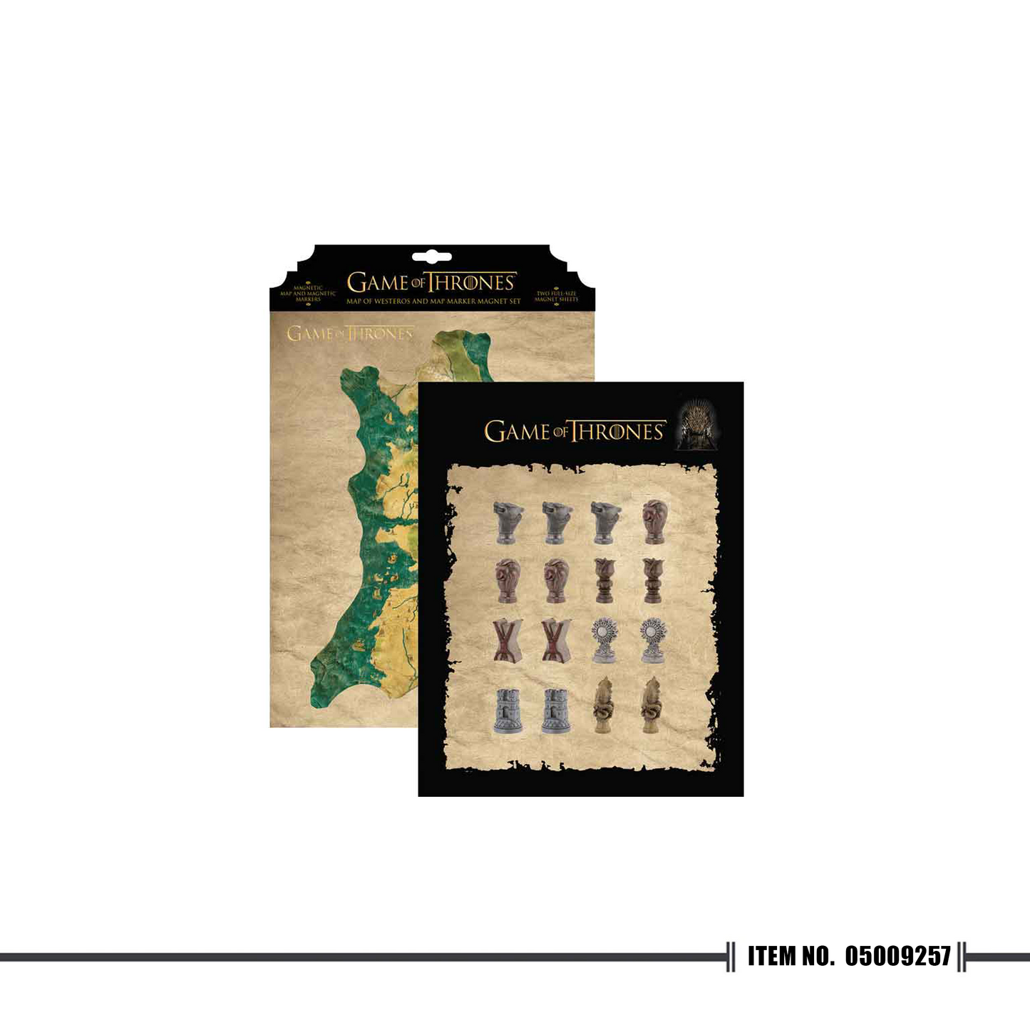 Game of Thrones Map of Westeros & Map Marker Magnet Set