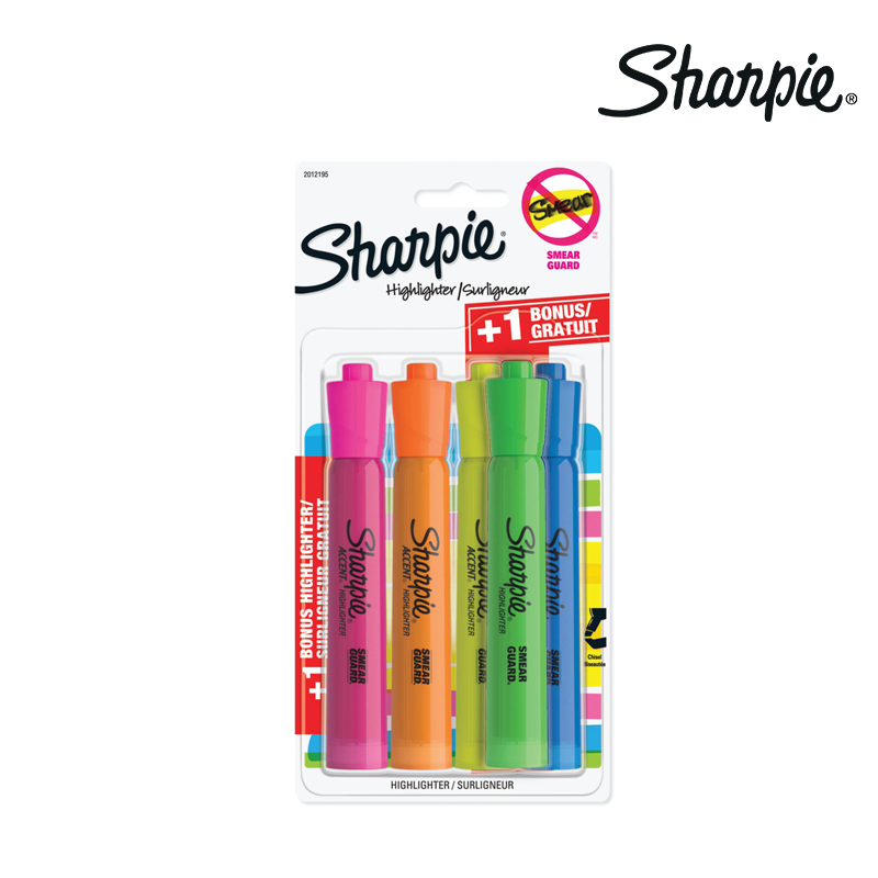 Sharpie Majortank Highlighter Assorted +1 Bonus Green