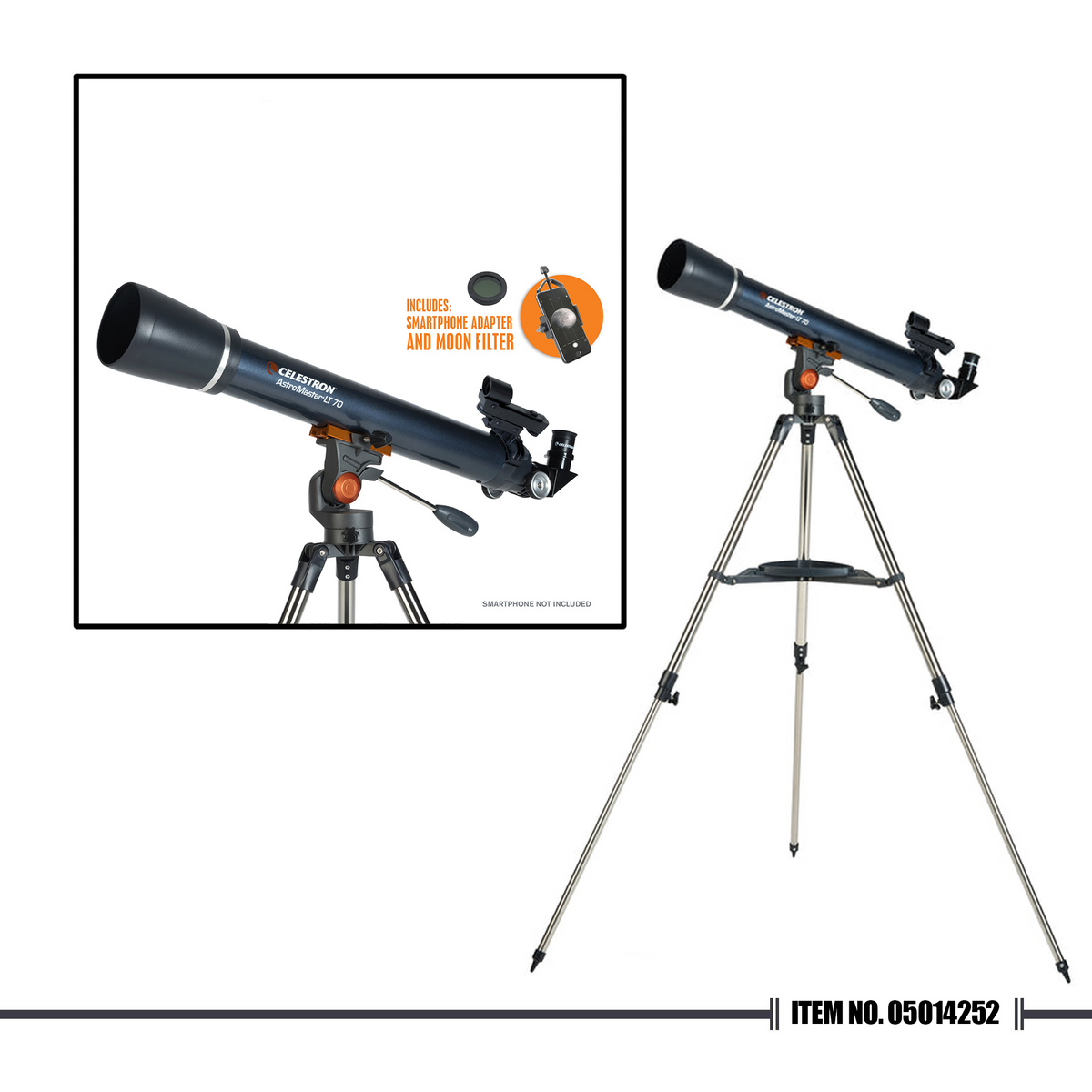 22068 Celestron Astromaster LT 70AZ Telescope With Smartphone Adapter