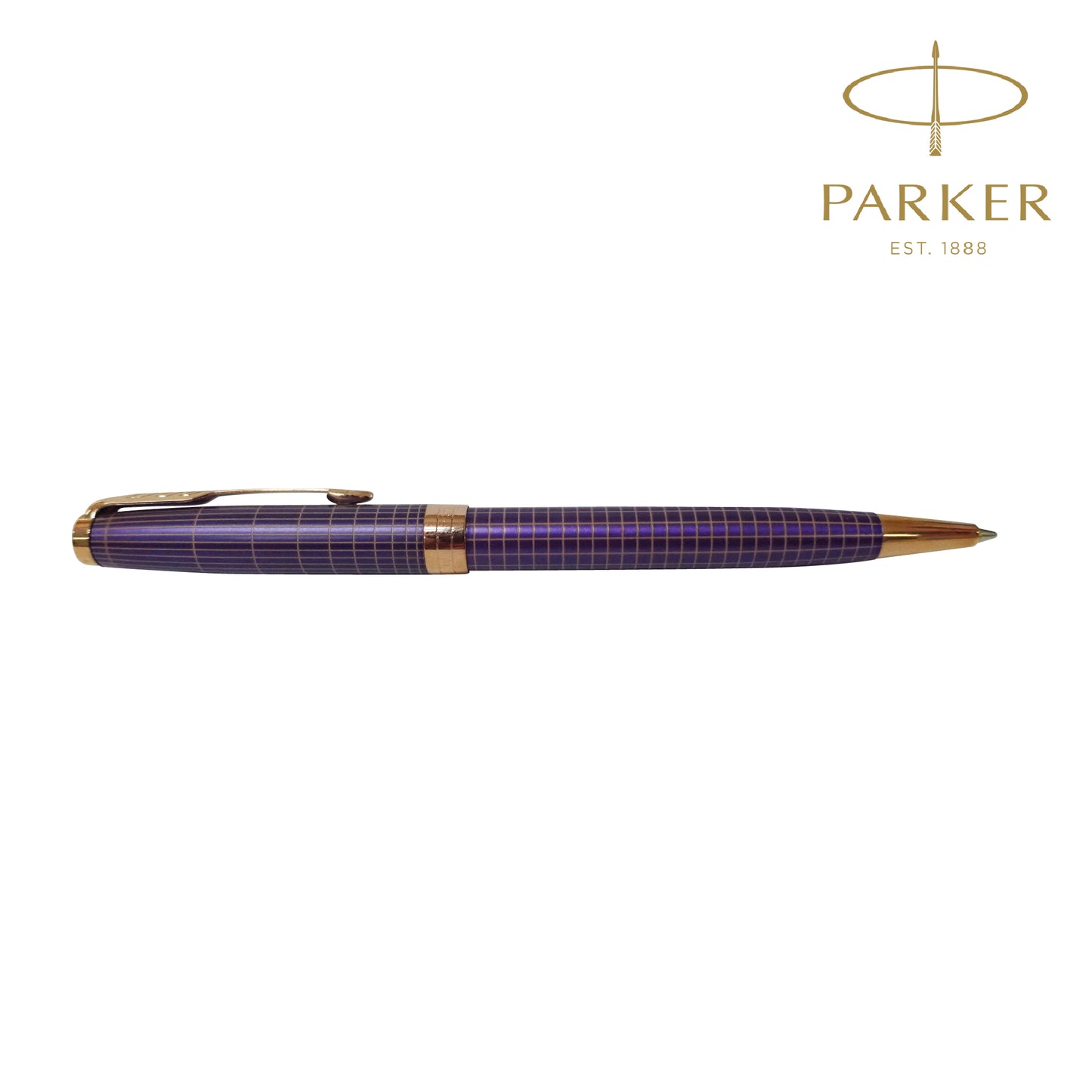 Parker Sonnet 18 Purple Chiselled PGT 18k Ballpoint