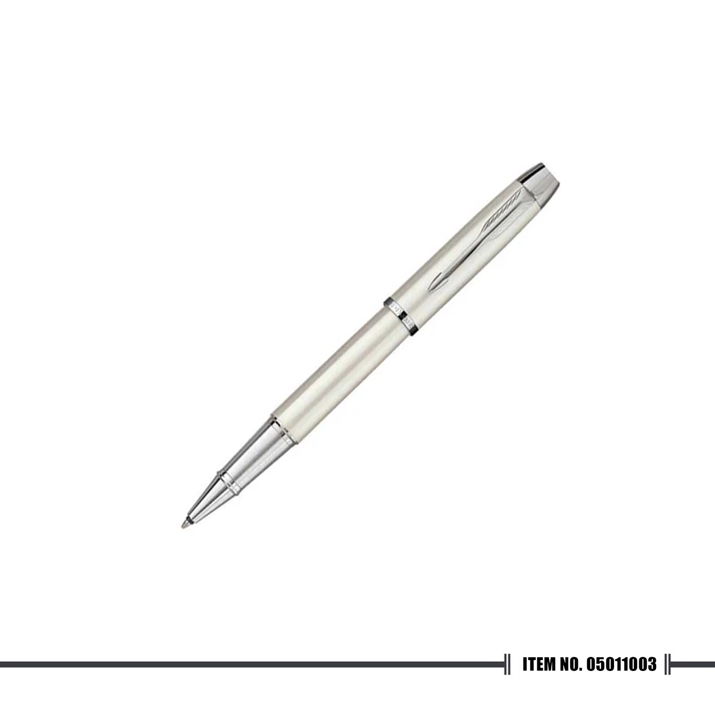 Parker IM White Pearl Chrome Trim Rollerball