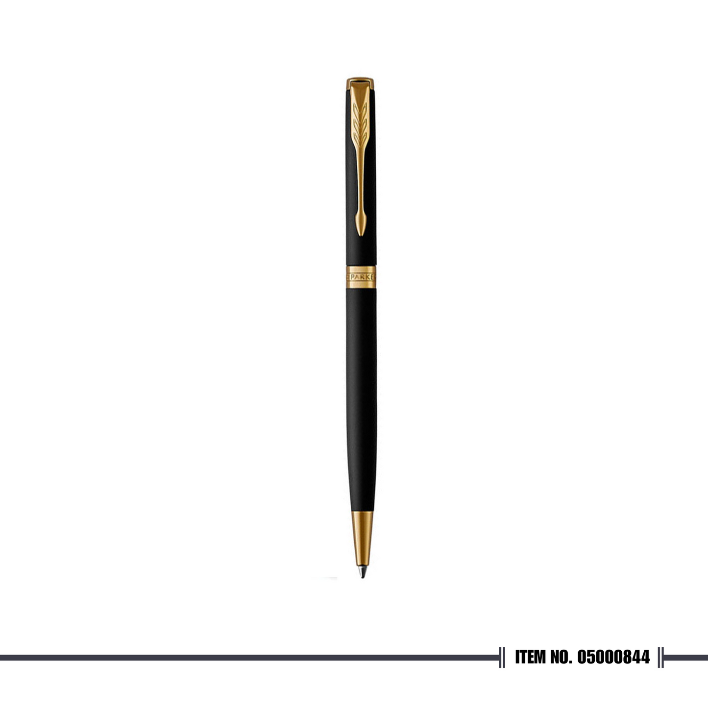 Parker Sonnet 08 Matte Black Gold Trim Slim Ballpoint