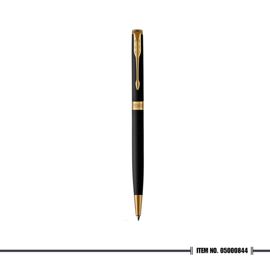 Parker Sonnet 08 Matte Black Gold Trim Slim Ballpoint