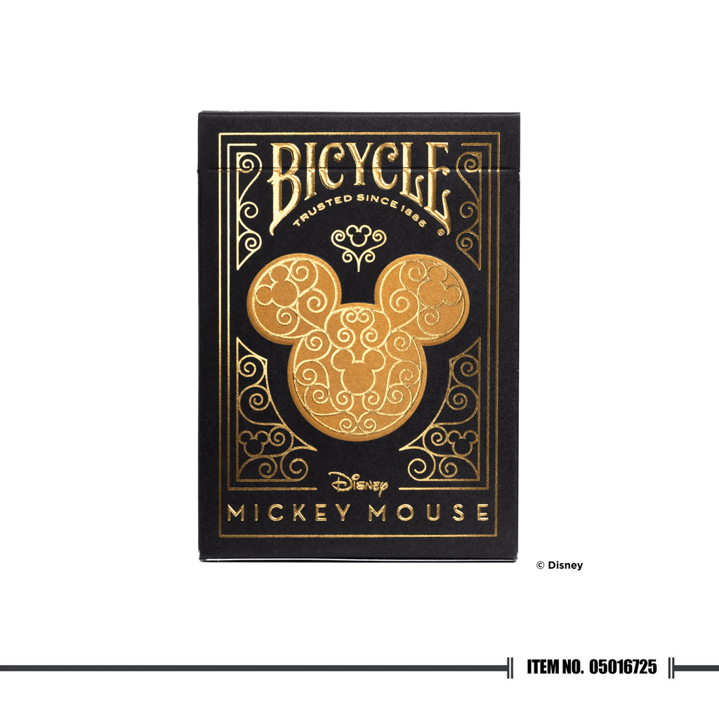 Disney Mickey Mouse inspired Black and Gold Playing Cards by Bicycle®
