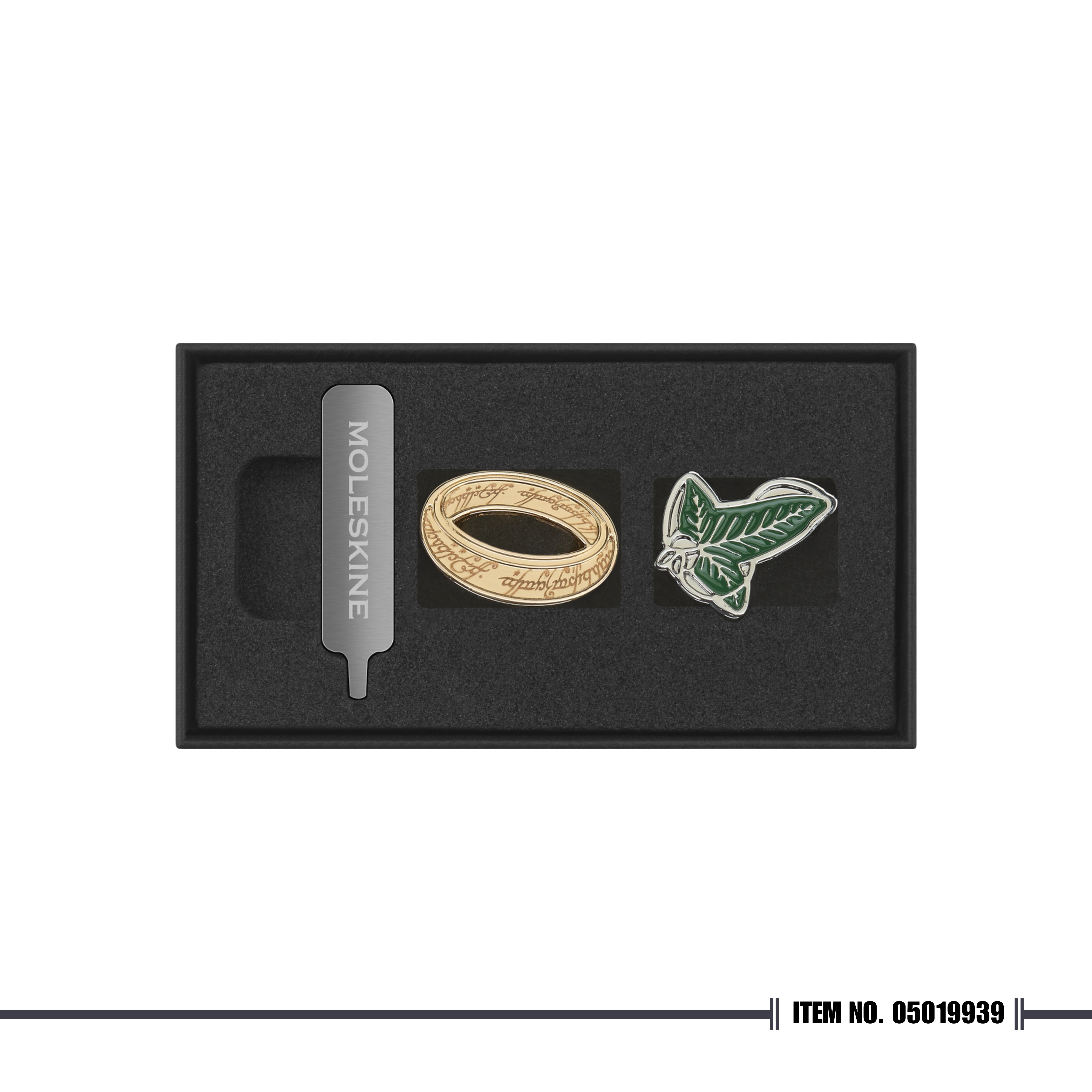 Moleskine The Lord of the Rings Ring and Leaf Pins Bundle