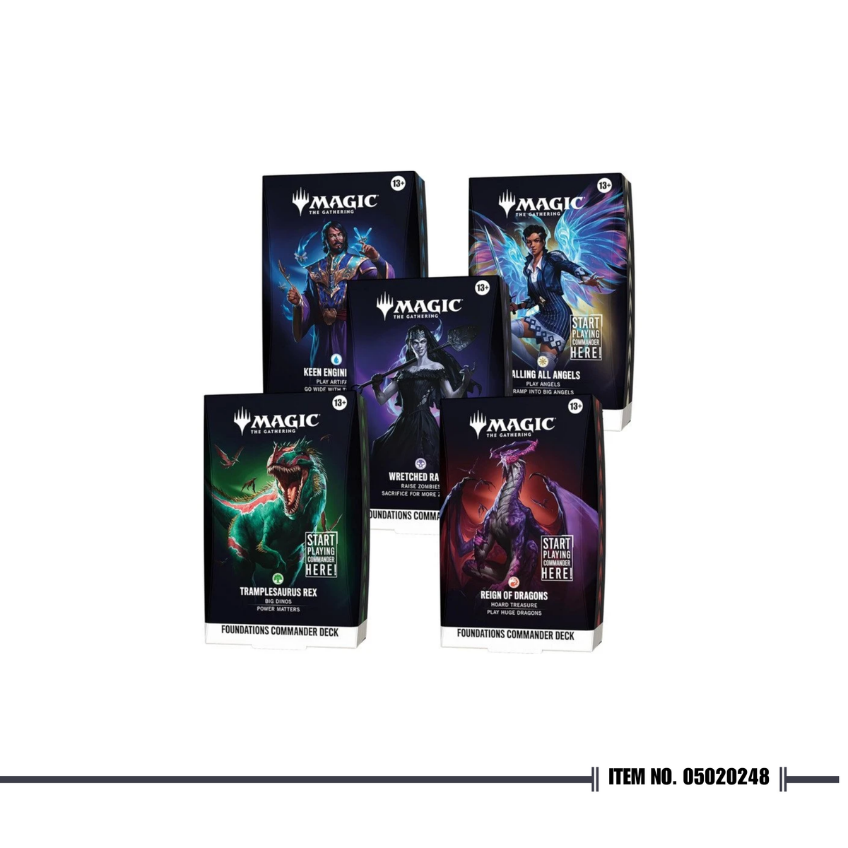 Magic: The Gathering Foundations Commander Decks (Set of 5)