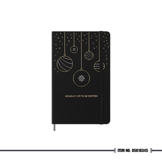 Moleskine Hard Cover Holiday Notebook, Black