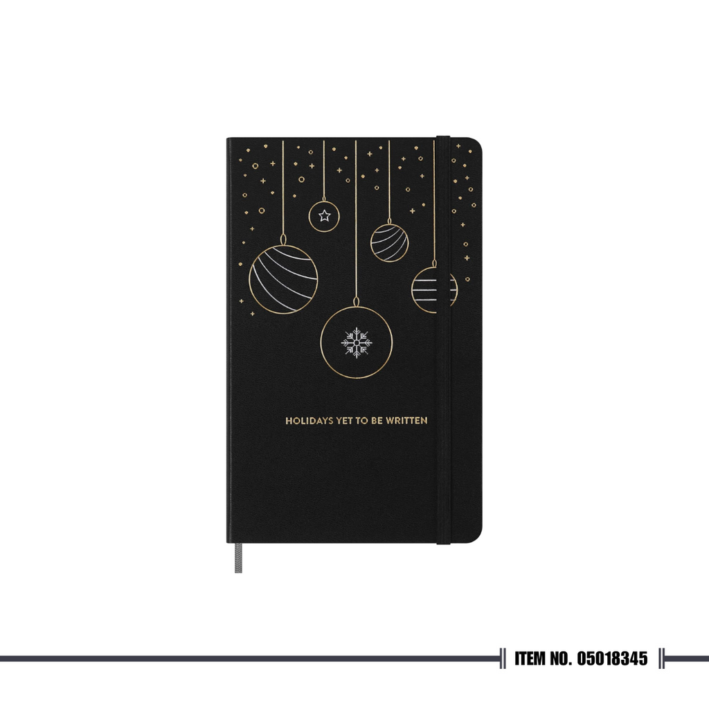 Moleskine® Hard Cover Holiday Notebook, Black