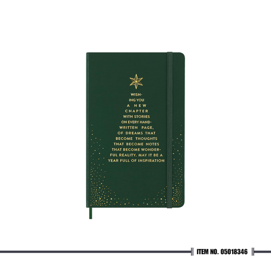 Moleskine Hard Cover Holiday Notebook, Myrtle Green