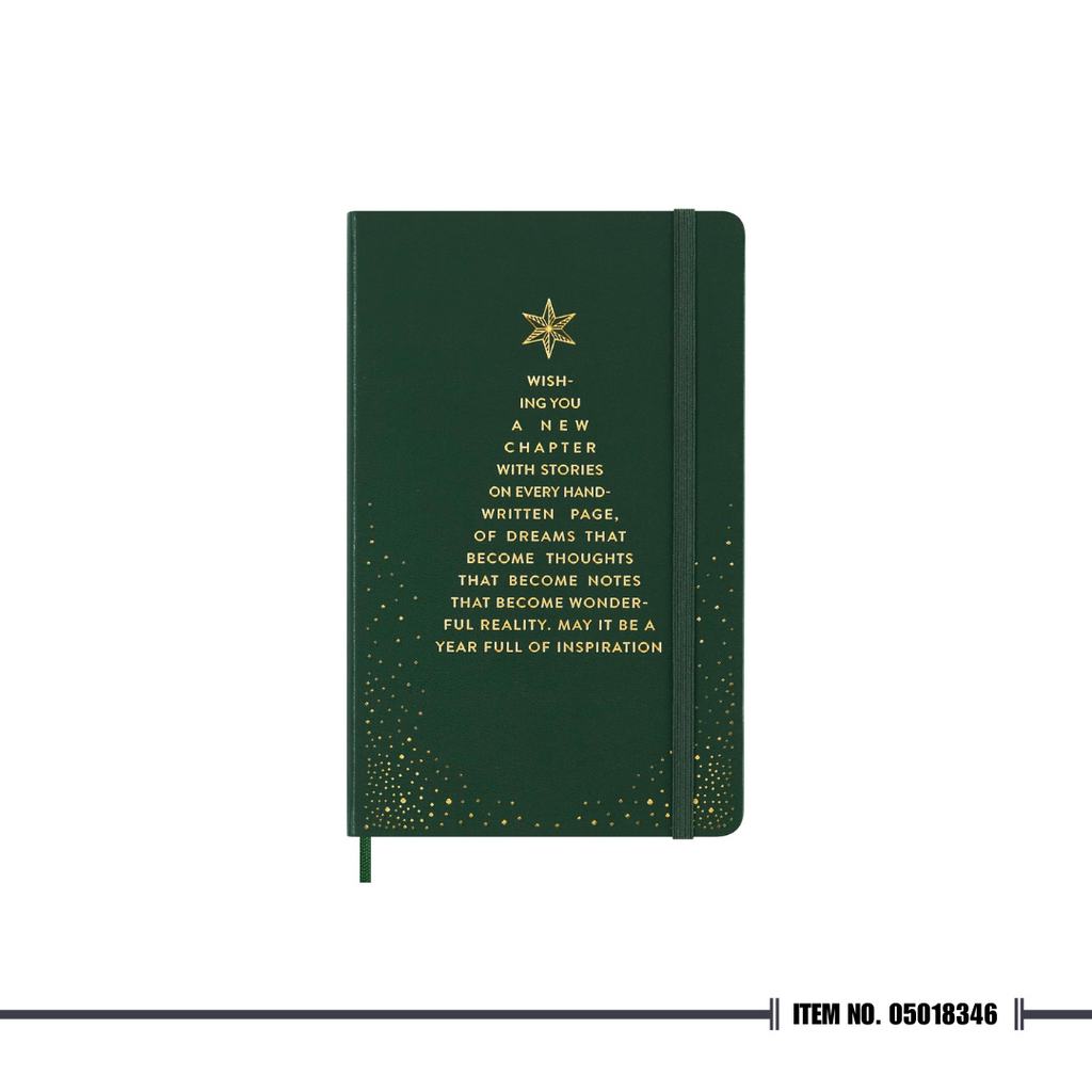 Moleskine® Hard Cover Holiday Notebook, Myrtle Green