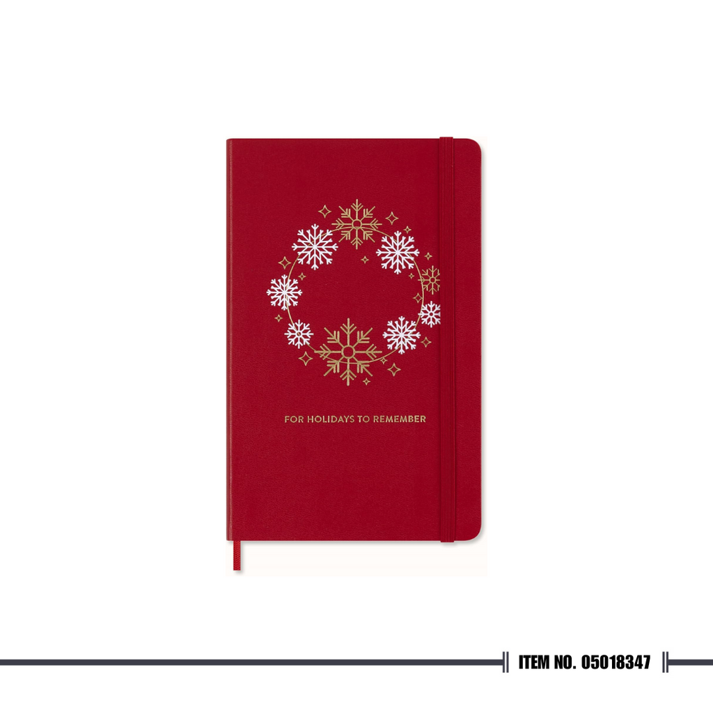 Moleskine® Hard Cover Holiday Notebook, Scarlet Red