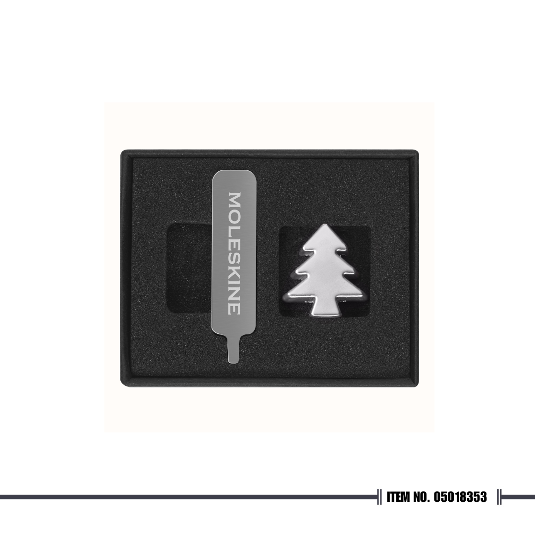 Moleskine Christmas Tree Pin Silver