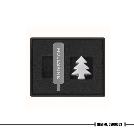 Moleskine Christmas Tree Pin Silver