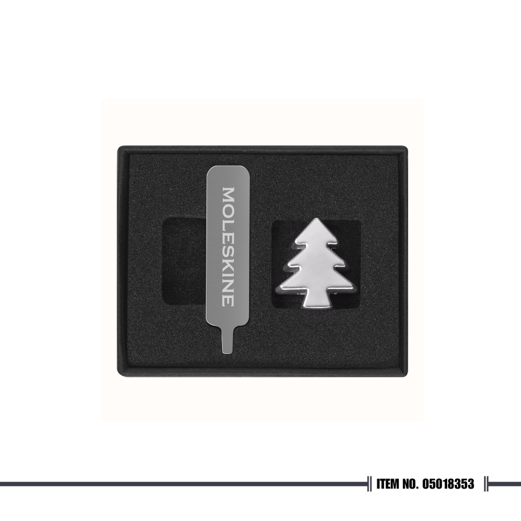 Moleskine® Holiday Pins Christmas Tree Silver