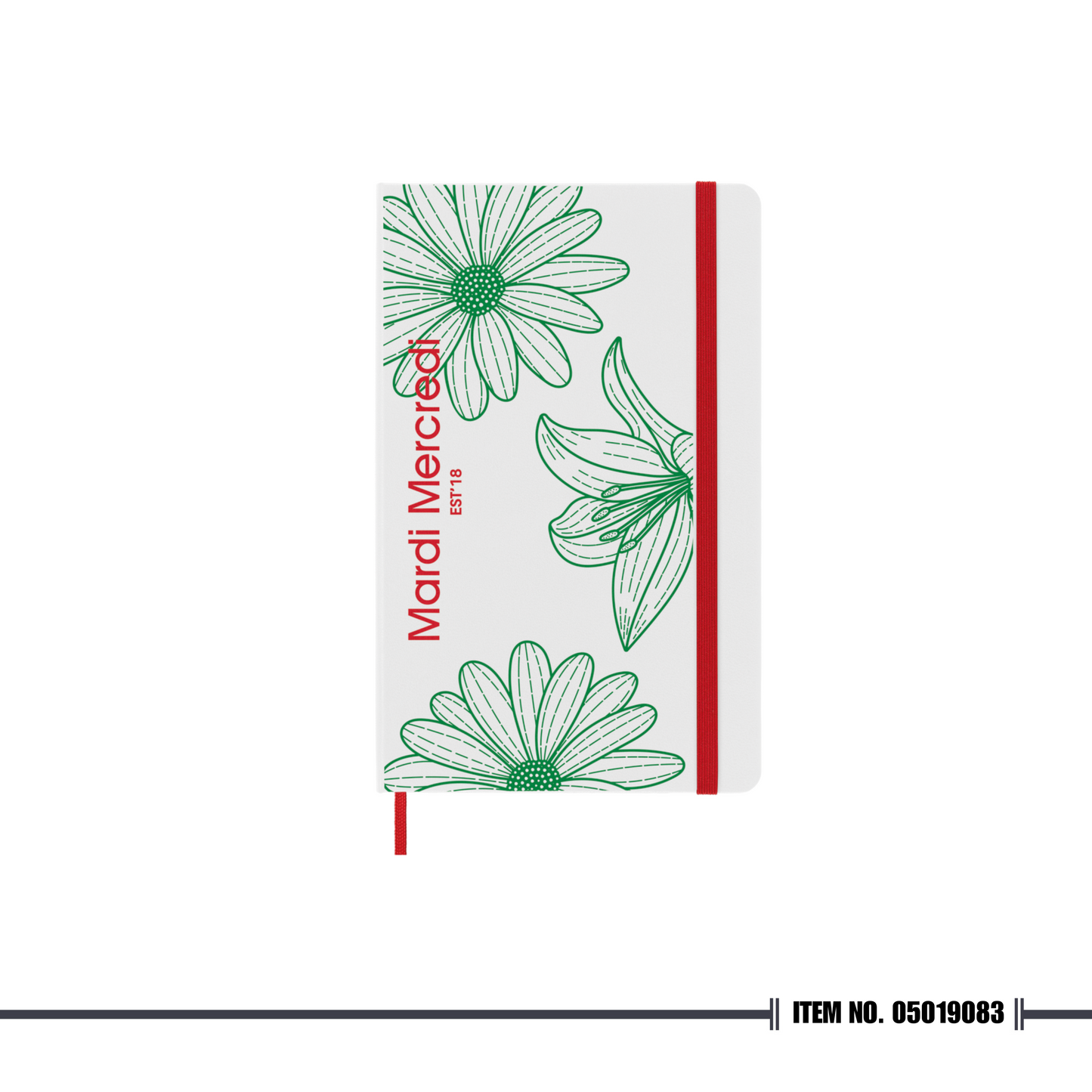 Moleskine x Mardi Mercredi Limited Edition Notebook Large, Ruled, White