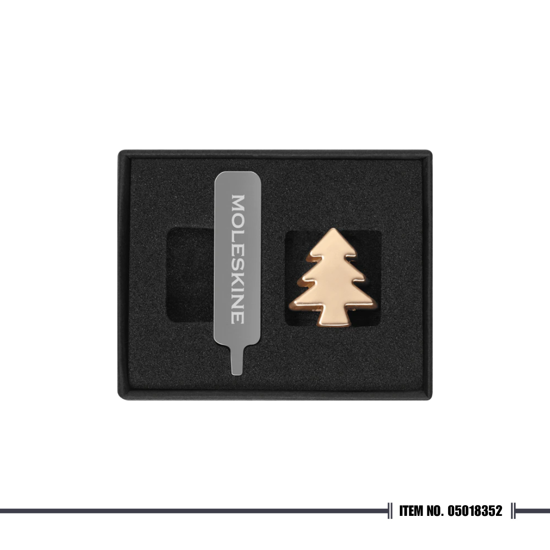 Moleskine Christmas Tree Pin - Gold