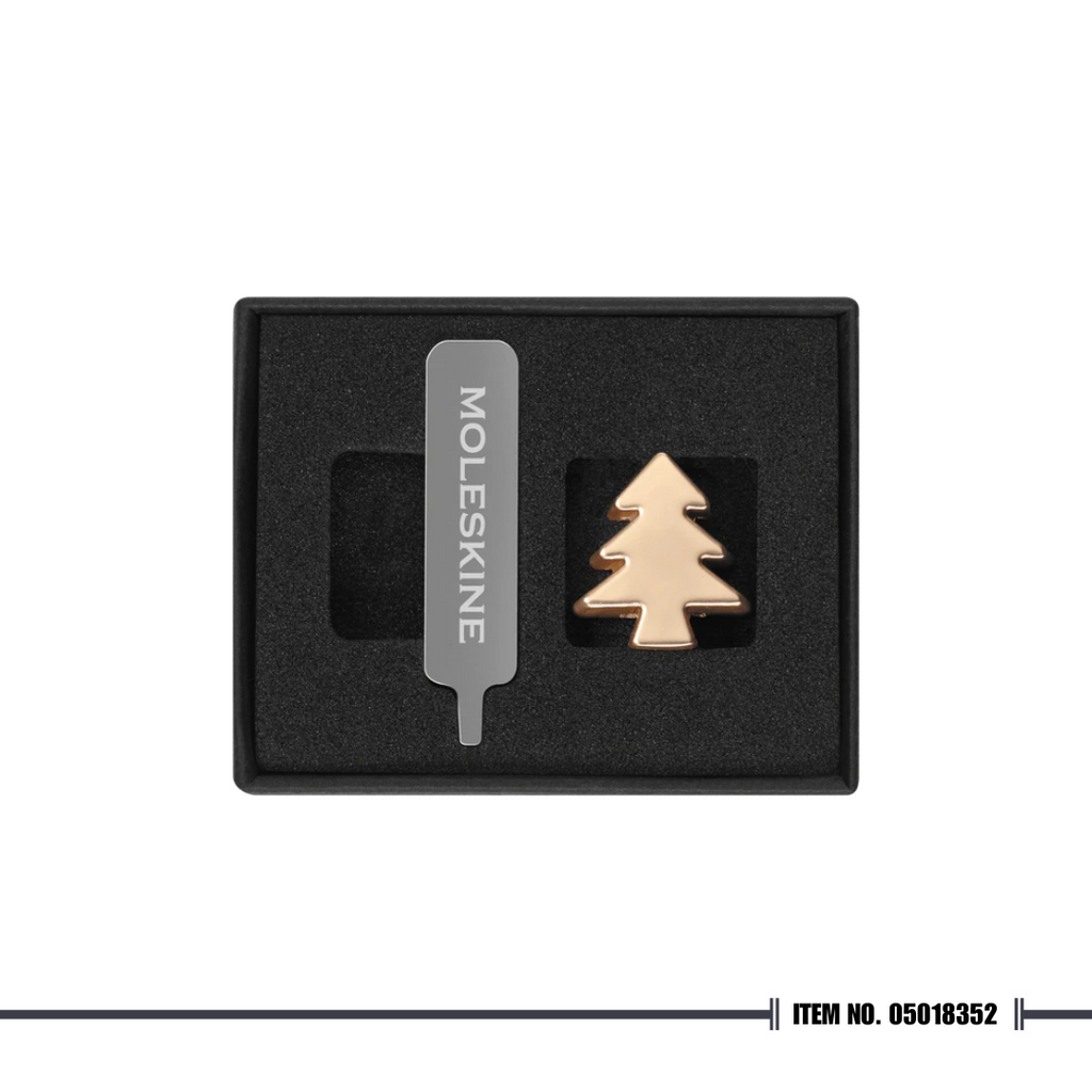 Moleskine® Holiday Pins Christmas Tree Gold