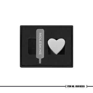 Moleskine® Holiday Pins Heart Silver