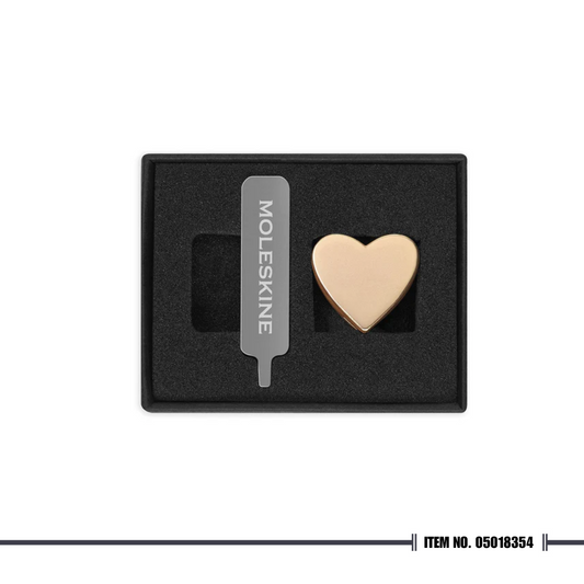 Moleskine Heart Pin - Gold