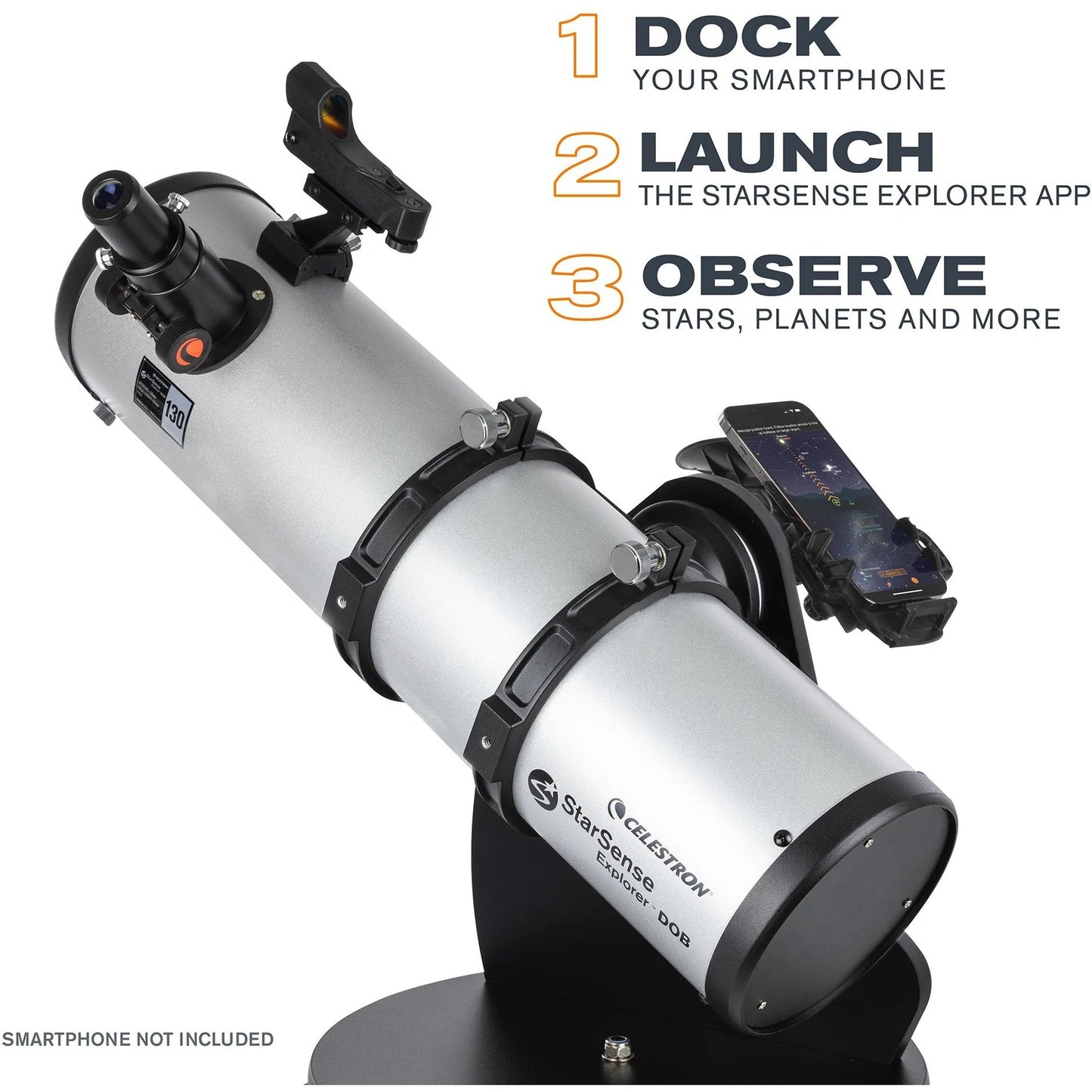 22481 Celestron StarSense Explorer 130mm Tabletop Dobsonian (Pre-Order)