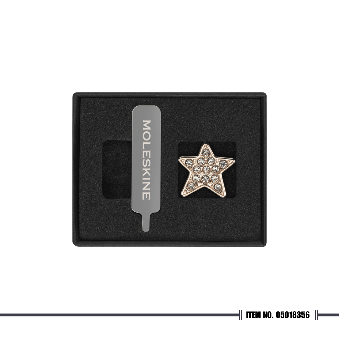 Moleskine Star Pin - Crystal Gold