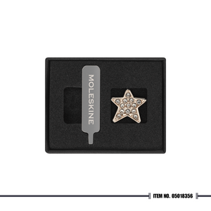 Moleskine® Holiday Pins Star Crystal Gold