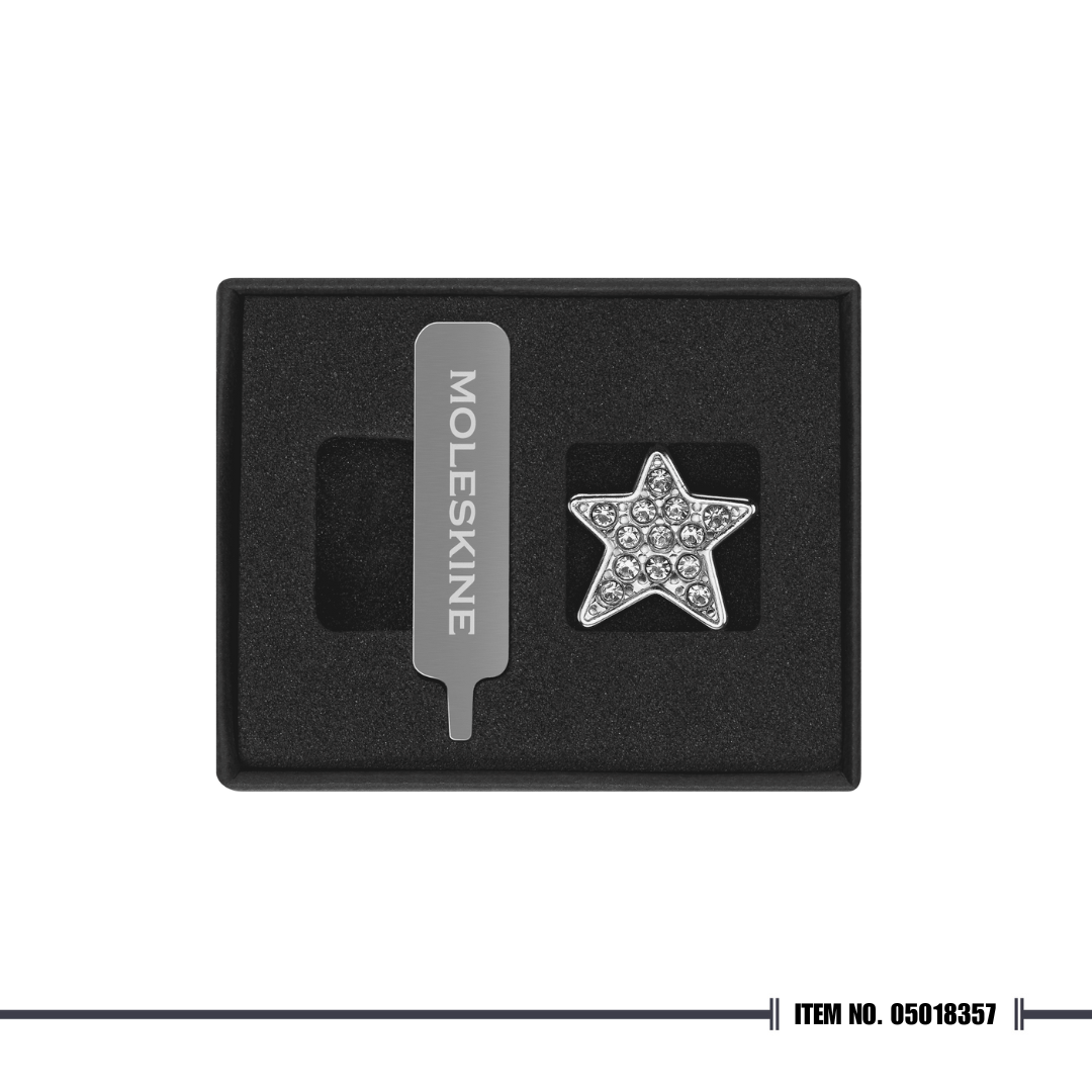 Moleskine Star Pin - Crystal Silver