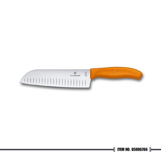 6.8526.17L9B Santoku Knife Fluted Edge Fibrox Orange 17cm Blister