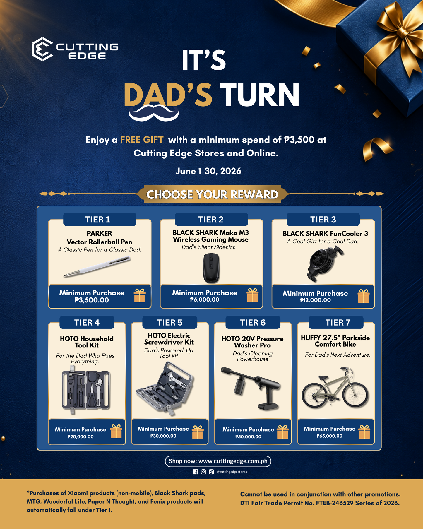 IT'S DADS TURN 🎁 (Tiered Promo)