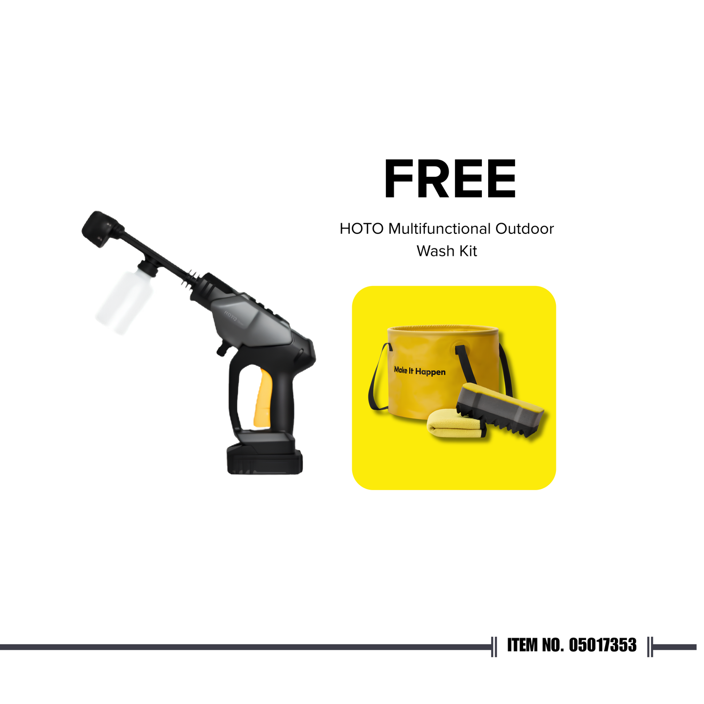HOTO 20V Cordless High Pressure Washer with FREE Multifunctional Outdoor Wash Kit ⭐