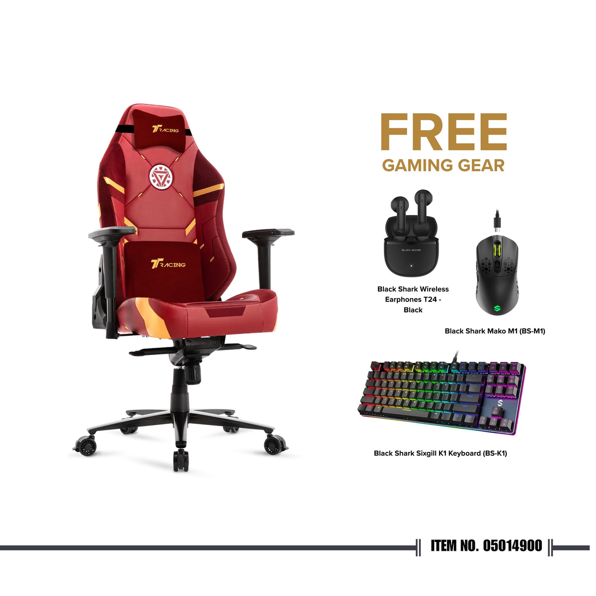 TTRacing Maxx Gaming Chair - Iron Man Edition (5D Armrest)