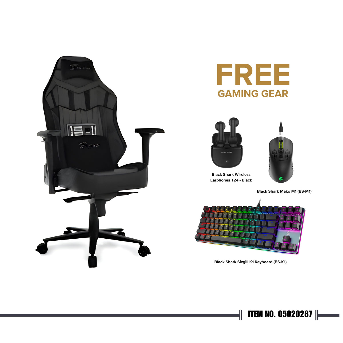 TTRacing Maxx Air Threads Fabric Gaming Chair - Darth Vader Edition