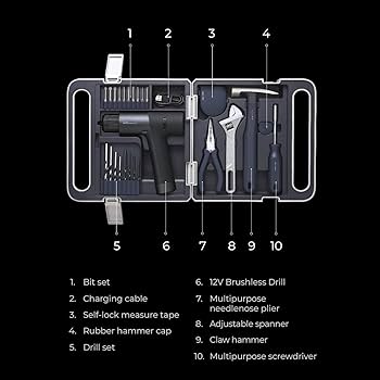 HOTO 12V Brushless Drill Kit