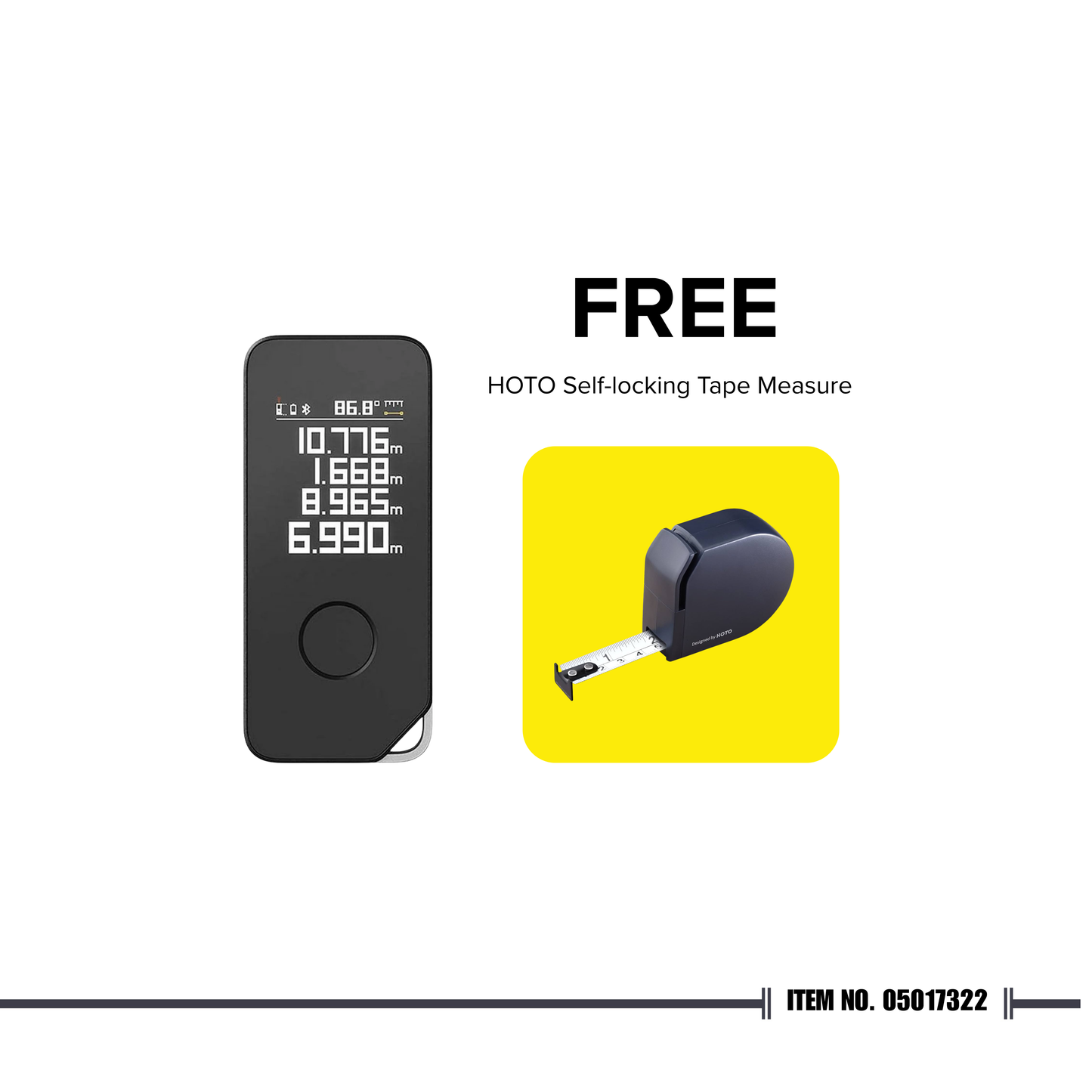 HOTO Smart Laser Measure Pro with FREE Self-Locking Tape Measure ⭐