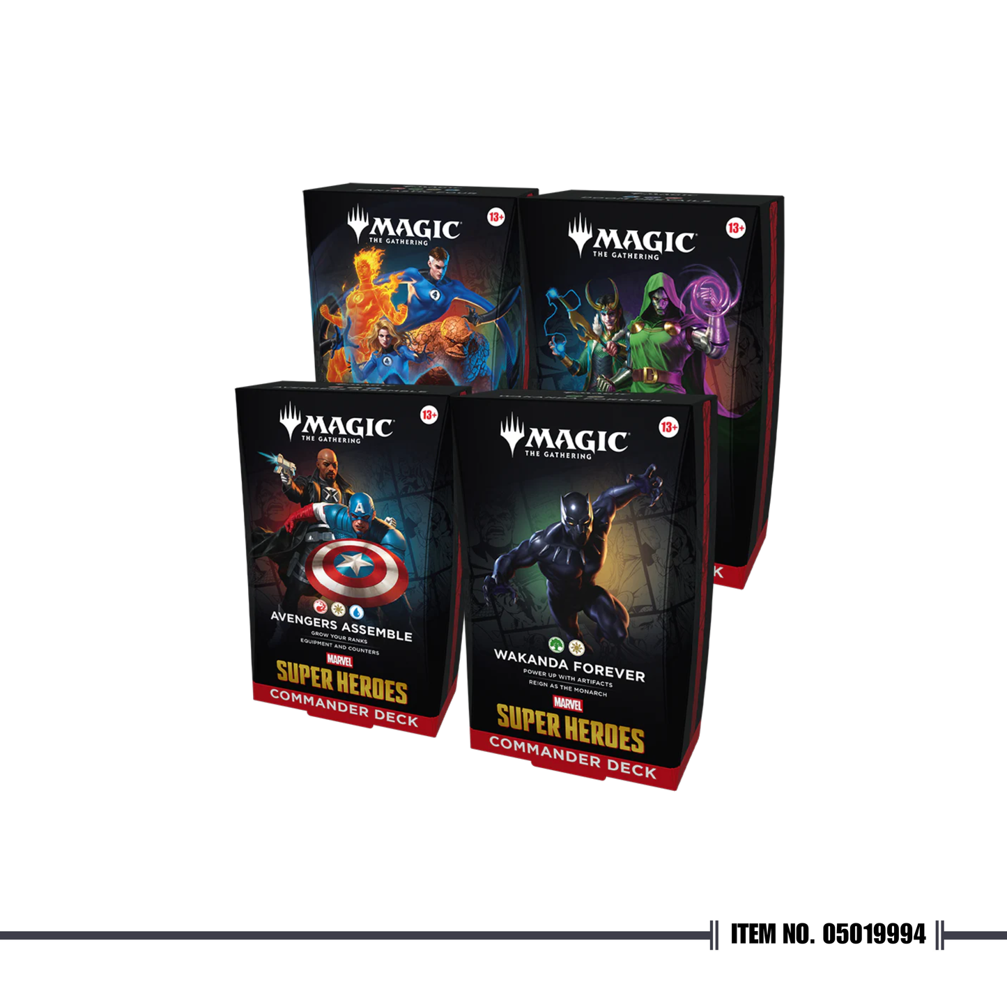 Magic: The Gathering Marvel Super Heroes Commander Decks (Set of 4)