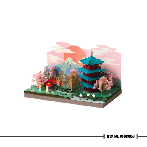 PaperNthought Mt. Fuji with Cherry Blossom