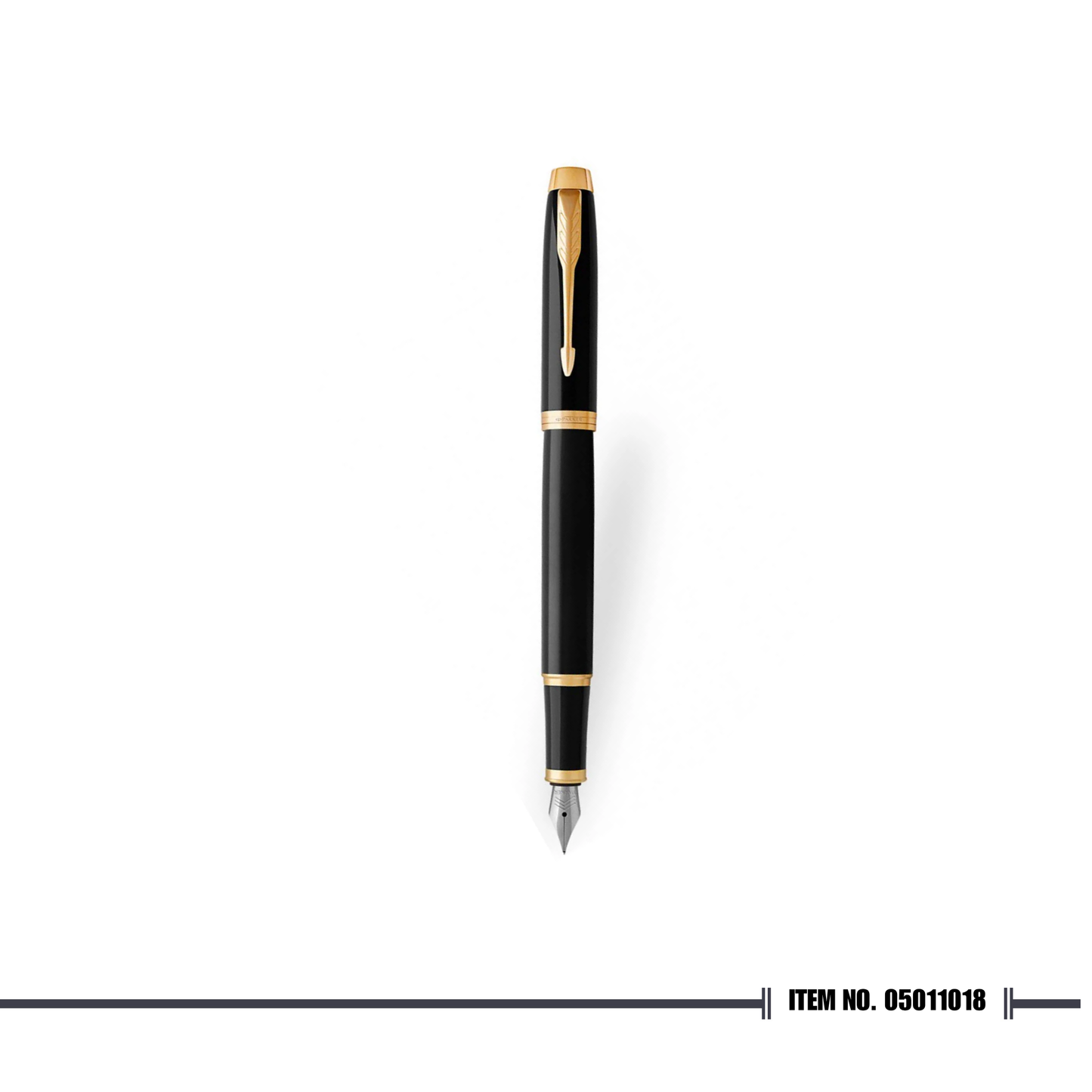 Parker IM Black Gold Trim Fountain Pen Medium