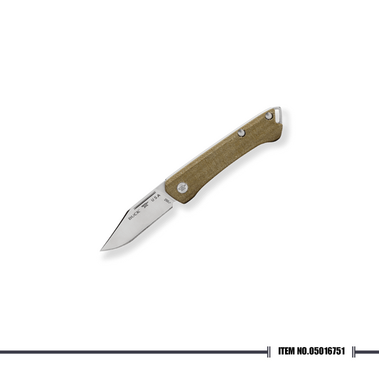 [⚡ FLASH SALE ⚡] Buck 250 Saunter, Drop Point, Green Micarta (0250GRS-B)