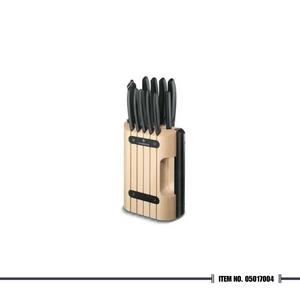 6.7153.11 Swiss Classic, cutlery block, beechwood, llpcs, black