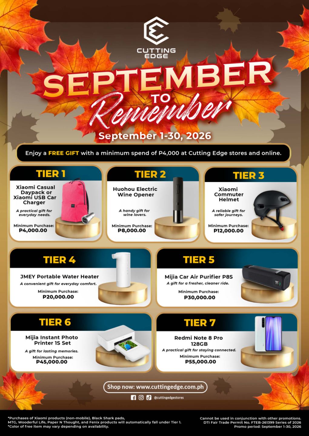SeptemBER to Remember (Tiered Promo) 🍂