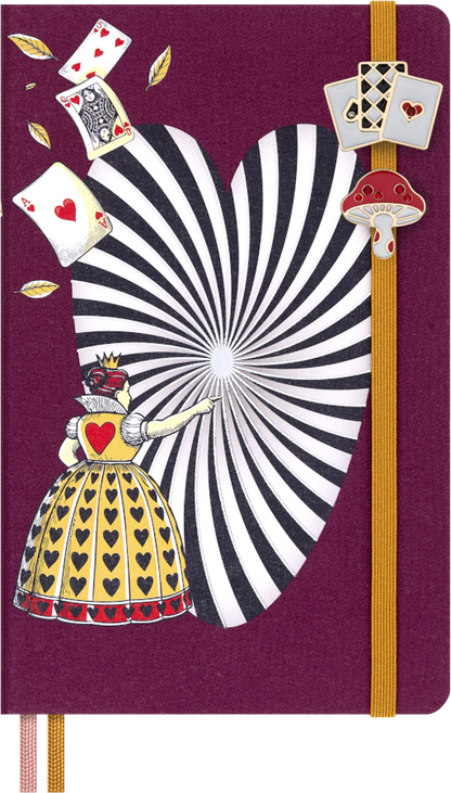 Moleskine Personalization Pins - Alice's Adventures in Wonderland Set of 2, Mushroom & Cards
